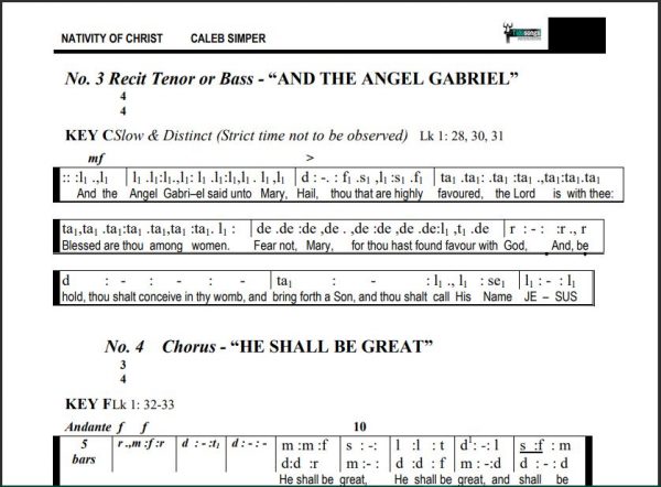 AND THE ANGEL GABRIEL-HE SHALL BE GREAT - CALEB SIMPER