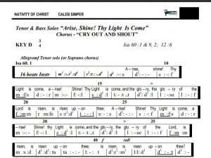 Preview Arise, Shine! Thy Light Is Come - CRY OUT AND SHOUT by CALEB SIMPER